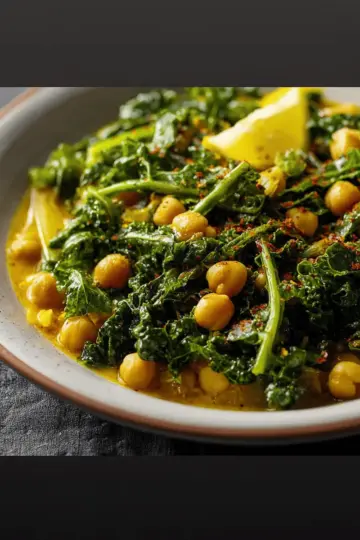 Kale and chickpea curry