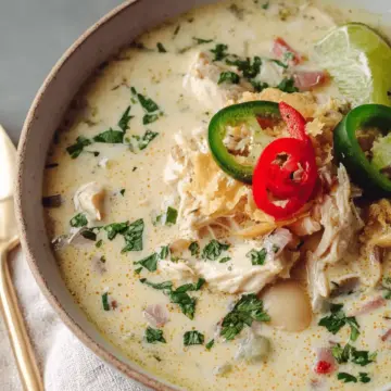 Creamy White Chicken Chili with Coconut Milk