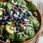 Blueberry Goat Cheese Spinach Salad
