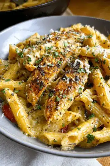 Garlic Parmesan Chicken and Pasta (One-Pan)