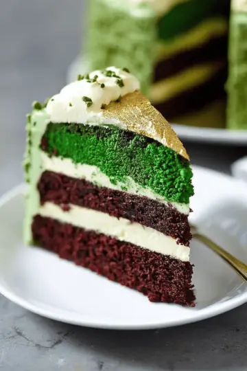 Green Velvet Cheesecake Cake Recipe