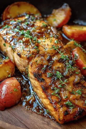 Bourbon Peach Roasted Salmon
