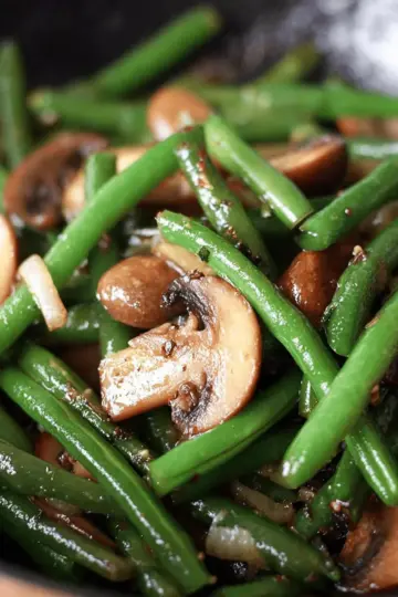Green Bean Mushroom Saute