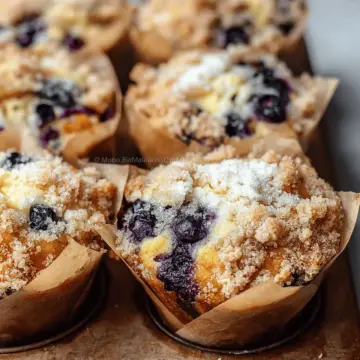 Bakery Style Lemon Blueberry Streusel Muffins
