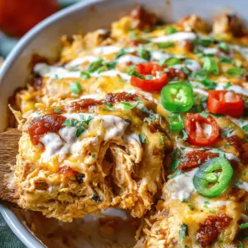 Shredded Mexican Chicken Casserole