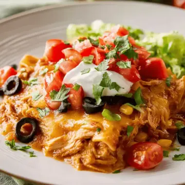 Slow Cooker Chicken Enchilada Casserole