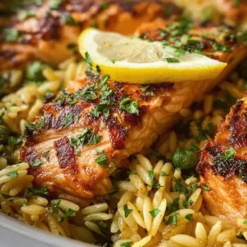 One-pan Lemon Orzo and Salmon