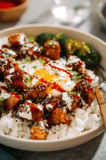 Sticky Chicken Rice Bowls