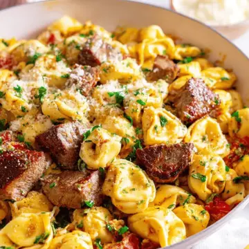 Garlic Parmesan Steak Tortellini